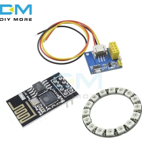 ESP-01 ESP-01S ESP8266 RGB LED Controller Adpater WIFI module For Arduino IDE 16 Bits Light Ring Christmas DIY WS2812B WS2812