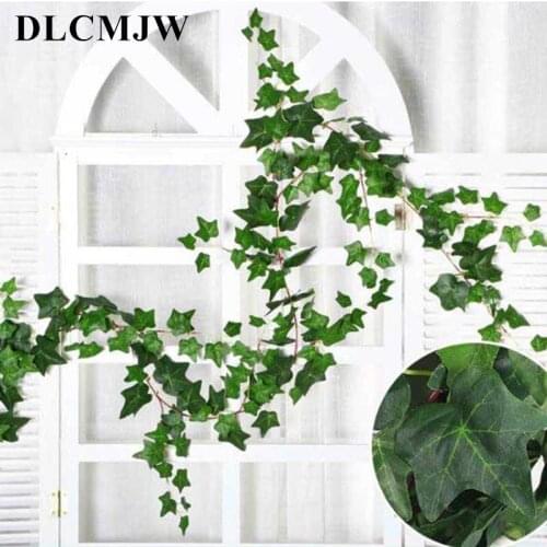 Artificial Plant Green Leaf Ivy Wall Decor Room Decoration Fake Plants Wedding Decoration Plastic Vine Indoor artificial plants