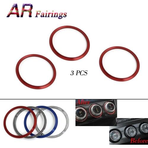 3 Piece AC Climate Control Outer Ring Covers For Subaru Forester 2014-2018 / WRX/STi 2015-2019 / Subaru XV Crosstrek 2013 - 2017