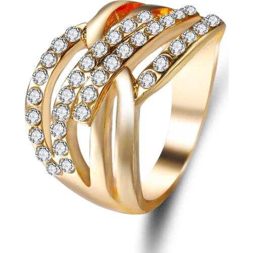 Fashion Ladies Ring Micro Inlaid Zircon Fashion Creative Closed Metal Ring Colorful Decoration Set Party Wedding Jewelry Gift