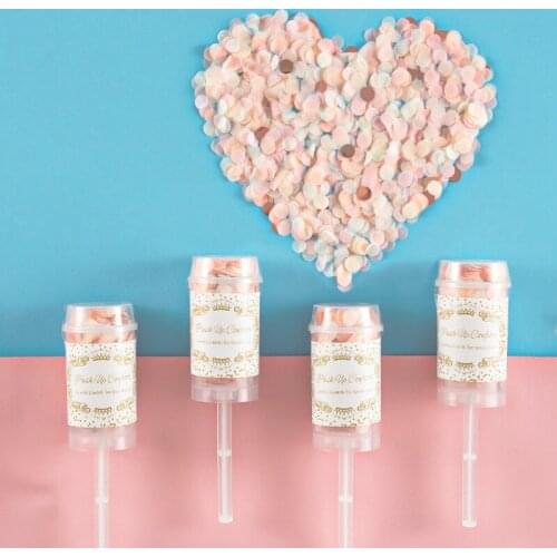 New Push-Pop Confetti Wedding Birthday Party Supplies Hand Push Fireworks Decoration