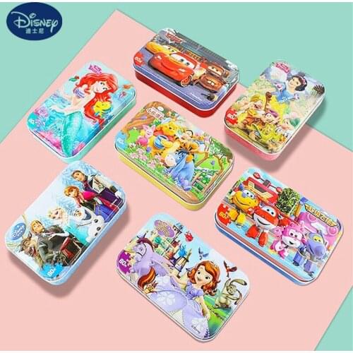 Disney Frozen Car Cartoon 60 Slice Small Piece Puzzle Toy Children Wooden High Quality Puzzles Kids Educational Toys For Baby
