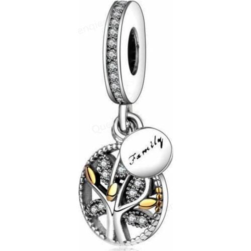 925 Sterling Silver Charms Tree European Bead Fit Original Bracelets Chain DIY Pendant Charm Beads Girl Women Jewelry Making