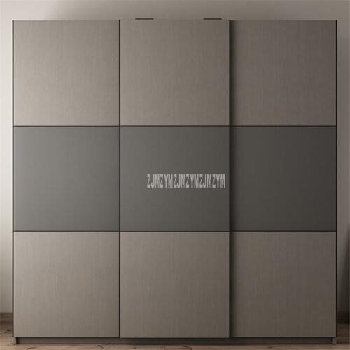 BK-W01 2mx2m Modern Style Wardrobe 3 Side Door Design Louis Fashion Simple Wood Storage Combination Wardrobe Simple Installation