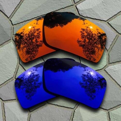 Red Orange&Violet Blue Sunglasses Polarized Replacement Lenses for Oakley Eyepatch 2