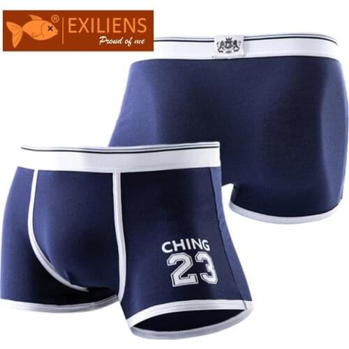 EXILIENS Brand New Cotton Men Boxer No.23 Mens Boxers Underwear Cueca Masculina Ropa Interior Hombre Calzoncillos Slip Sous L3XL