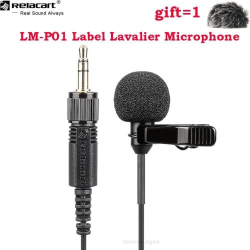 Relacart LM-P01 Label Lavalier Microphone Omni-directional Condenser Mic for iPhone Android DSLR Camera SONY Canon Nikon vs M1