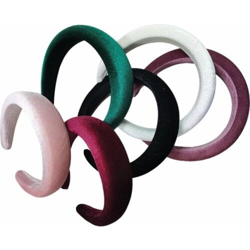 Women Sponge Hair Bands Velvet Hearband for Girl Solid Color Hair Band Girls Decorative Hair Bands Thick Hair Accessories