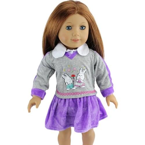 1pcs/set Winter Dress For For American Girl Doll ,Clothes For 18 Inch Doll , Christmas Girls Gift