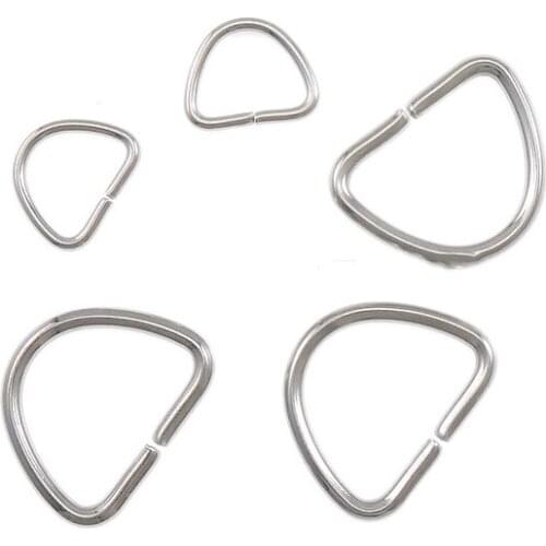 100pcs Stainless Steel D Shape Open Jump Ring Steel Tone Never Fade Necklace Connector Fit DIY Jewelry Making Findings Supplier