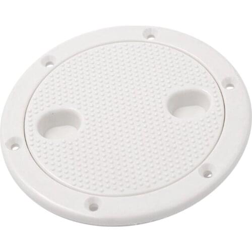 1 Pcs Boat 4'' White Plastic Marine Screw Out Deck Plate Inspection Access RV