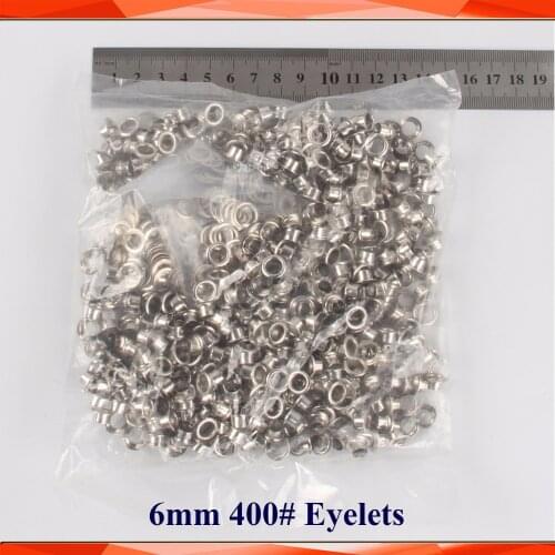 500pcs 6MM 0.24" 400# Inner Diameter Eyelets Metal Steel for Manual Grommet Press Machine Button Banner Sign Making