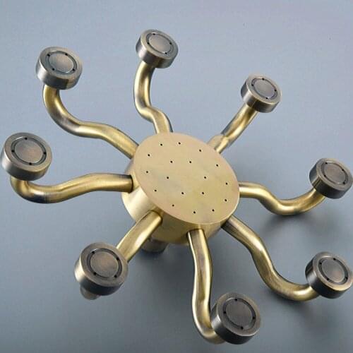 8" inch Antique Bronze Eight Claw Bath Rainfall Rain Bathroom Shower Head Bathroom Accessory (Standard 1/2") msh250