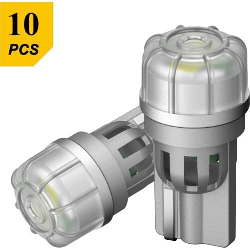 AUXITO 10Pcs CanbusT10 LED Car Bulb W5W LED Lights Auto Interior Parking Light for Mercedes BMW Skoda Kia BMW Volkswagen 12V