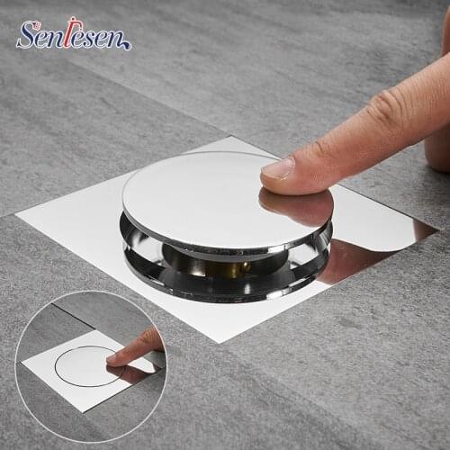 Free Shipping Bathroom Floor Drain High Quality Chrome Finish / Brushed Nickel / Gold Finish / Antique Brass