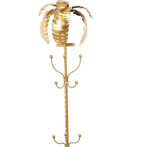 Biev Vitale Gold Palm Metal Wall Robe Hook
