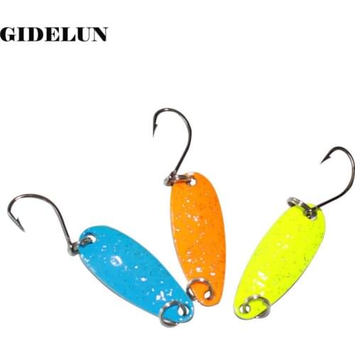 New fishing lure copper spoon lure 2.9cm/4g colorful metal bait artificial fishing lure trout lure pesca fishing tackle