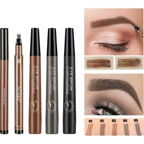 1 Pcs 4-TIP Brow Long Lasting Not Blooming Waterproof Eyebrow Tattoo Pen Natural Looking Makeup Cosmetics Tools Maquiagem TSLM2