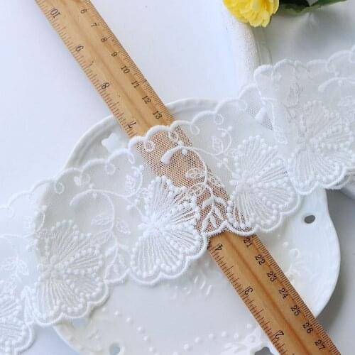 Lace edge dress lace accessories mesh wedding dress pure cotton embroidered dress handmade DIY material width 6.3cm