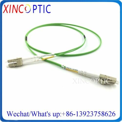 LC ST FC SC-SC/ST/FC/LCUPC MM Duplex OM5 2.0mm 35M Lime Green Color PVC Multimode DX Dual Fiber Optical Patch Cord Jumper Cable