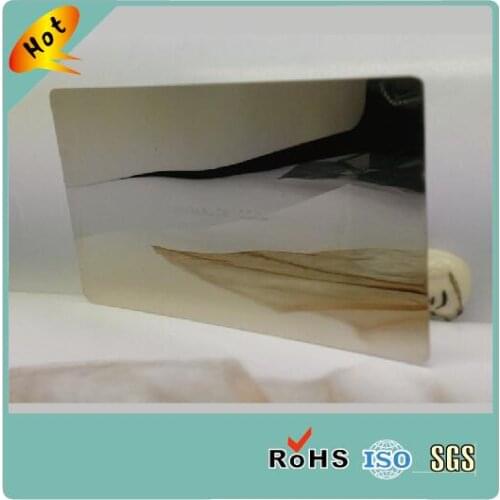 Custom stainless steel mirror surface finish metal/business card