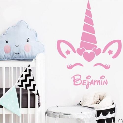 Custom Name Elephant Cartoon Waterproof Wall Stickers House Decoration For Living Childrens Room Decor Pvc Wall Decals