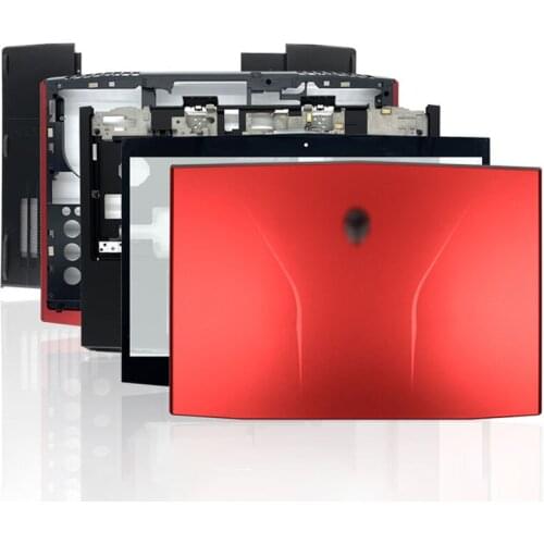 New For Dell Alienware M17X R4 R3 00MKH2 0MKH2 0C63PY Laptop Back Cover Front Bezel Palmrest Bottom Case E Cover Frame Hinges