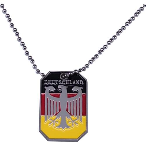 German flag necklace with the eagle pendant