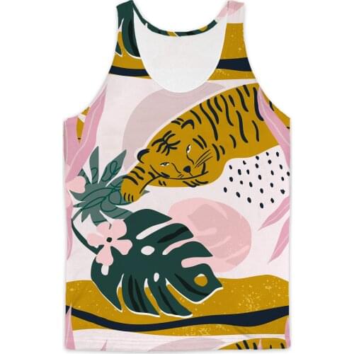 REAL American SIZE Tigerlaxing Sublimation Print Tank top - plus size