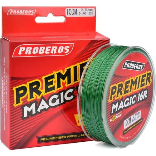 Pe Braided Line Super Strong Sea Carp Fishing Accessories Deep Trolling Boat Max Pull 120LB 16 Strands 100m Sea Fishing Line