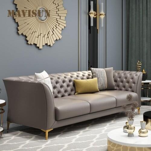 Sectional Leisure Sofa For Large Villa Luxury All The European Minimalist Relaxing Upholstered Sofa Combination Home Furniture