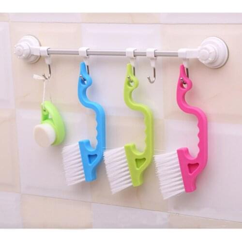 Mini Multipurpose Window Groove Gap Track Cleaning Brushes Nook Cranny Household Home Kitchen Swan Shape Folding Brush Tools