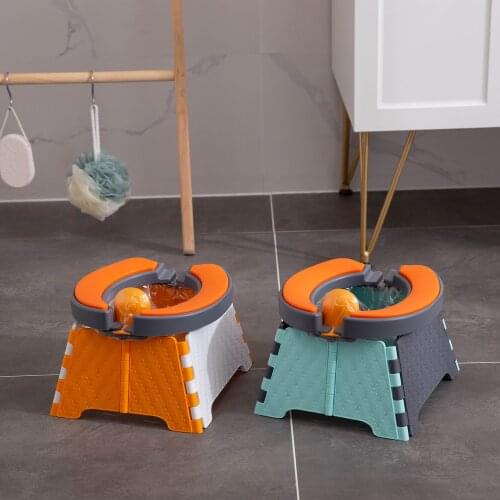 Foldable Toilet Trainer Potty Toilet Seat Baby Potty Seat with Storage Bag Soft Silicone Mat Portable Potty Training Seat Travel