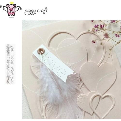 Piggy Craft metal cutting dies cut die mold Letter background decoration Scrapbook paper craft knife mould blade punch stencil