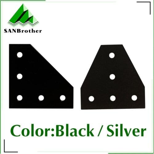 5 holes 90 degree joint board plate corner angle bracket connection joint strip for 2020 3030 4040 4545 aluminum profile