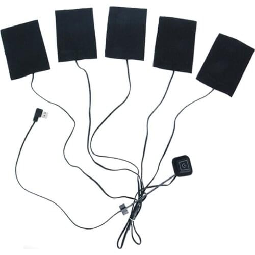 5V USB Connector Mobile Power Bank Battery Operated Warm Heating Pad Heat Element Jacket Vest Cloth With Three Level Controller