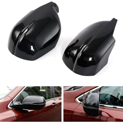 YAQUICKA 2Pcs/set Car Exterior Rearview Mirror Cover Trim Bezel Anti-collision Strips Styling For Honda CRV CR-V 2017 2018 ABS