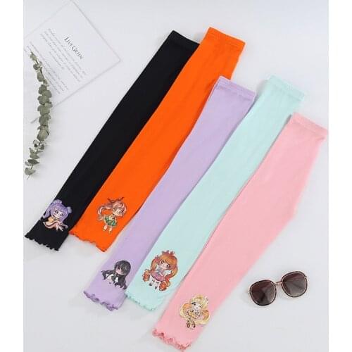 V-TREE 2-12T Leggings For Girls Autumn And Spring Modal Cropped Trousers Out Wear Thin Cute Pencil Pants 2020 Brand New