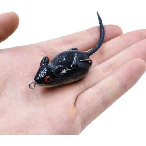 1Pcs/lot 3D Eyes Soft Mouse Bait Bells Sound 5cm 10.5g fishing lure Frog Silicon Artificial Set Sea Swim Bait Fishing Tackle
