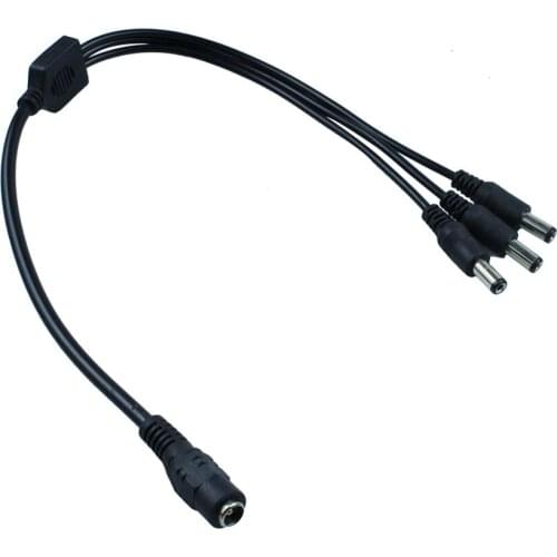 1pcs DC Power Jack 1 DC Female To 3 Male plug Splitter Adapter Connector Cable For CCTV Camera LED Strip Light LEEDSUN