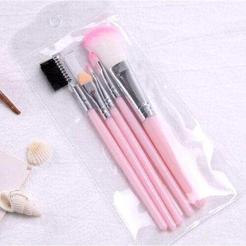 100sets/lot pink color Beginners learn 5 brush sets Makeup brush tool set foundation eye shadow brush
