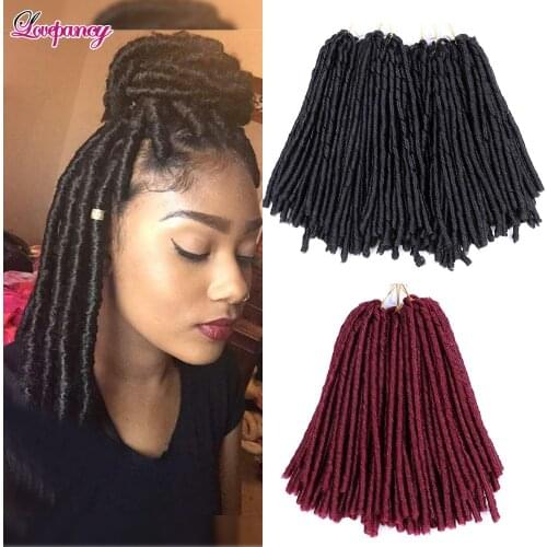 14 Inch Soft Dreadlocs Crochet Braiding Hair Extensions Synthetic Faux Locks Lovepancy Bohemian Braids Hair Bug Black Blonde 70g