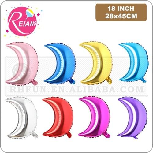 18 inch moon Eid Al-Fitr holiday aluminum foil helium balloons birthday holiday party globos supplies wedding layout decoration
