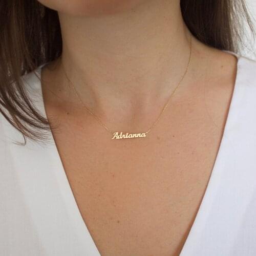 2021 new custom fashion stainless steel name necklace personalized letter necklace pendant girlfriend jewelry birthday gift