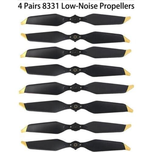 4 Pairs Mavic Pro Platinum 8331 Low Noise Quick-Release Propellers ( Golden/Silver ) for dji Mavic Pro drone Accessories