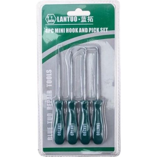 4Pcs Car Oil Seal Screwdrivers Set Automotive O-Ring Seal Gasket Puller Remover Pick Hooks Tools Auto Seal Removal Kit 135mm