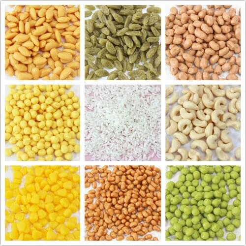 50g Mini Pretend Play Food Simulation Peanut Cashew Corn Soy Rice Model Miniature For Dolls Accessories Kitchen Play Toys