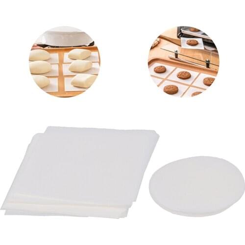 500pcs Air Fryer Square Round Baking Paper Silicone Oil Paper Bun Cake Paper Saucer Non-Stick Steaming Basket Mat Baking Cooking