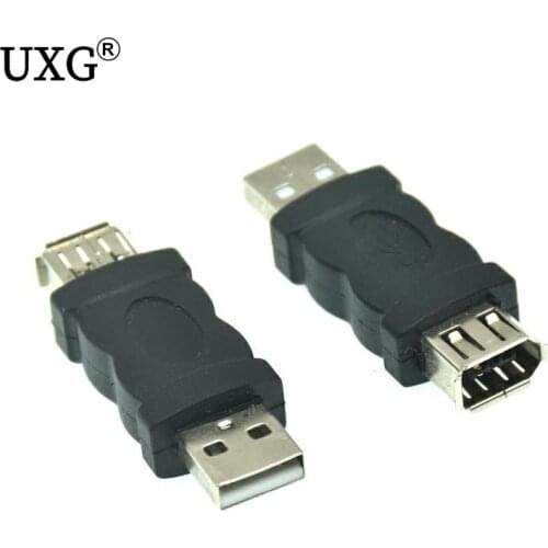 USB 2.0 A Male to Firewire IEEE 1394 6P Female Adaptor Converter Connector F/M