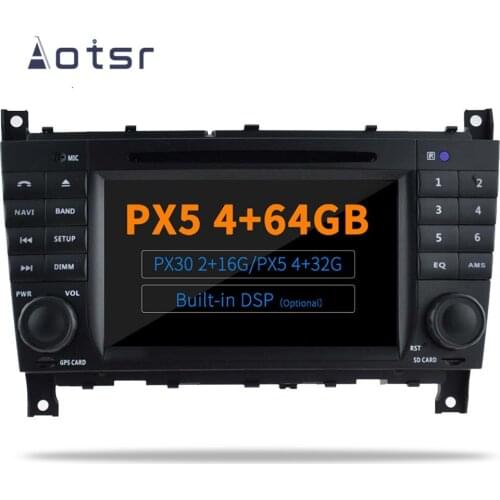 AOTSR 4 + 64G ROM Android 9.0 / 10.0 Car GPS Navigation DVD For Benz W203 W209 W219 Bluetooth Radio Multimedia 2 Din DSP Player